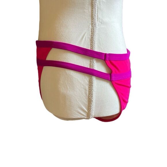Cala Ossidiana Luxury Designer Pink Purple Strappy Bikini Bottom NWT US L - Picture 11 of 11
